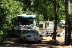 campsite in Malahat Mountain Meadows RV Park